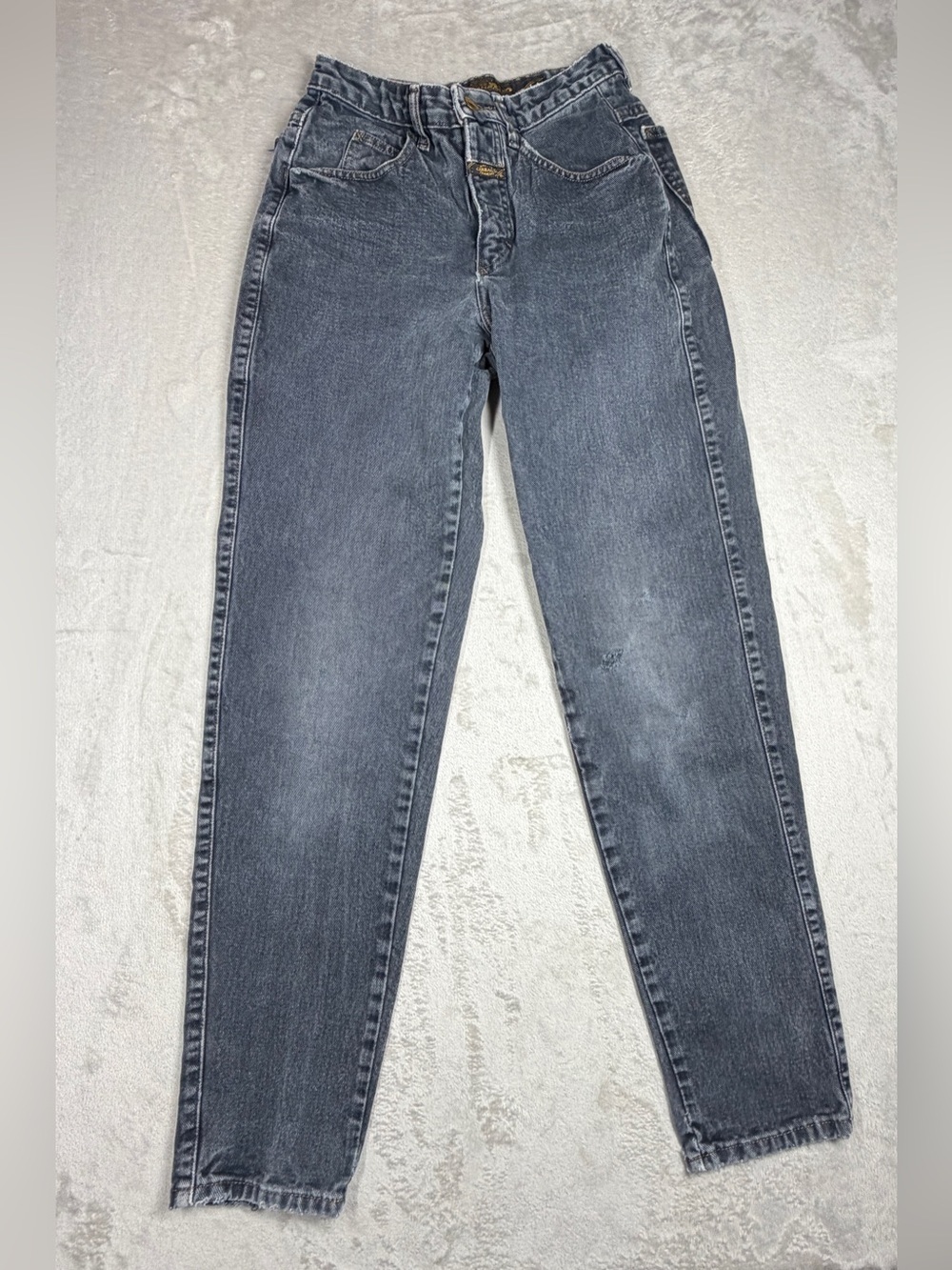 Vintage Marithe Francois Girbaud High Rise Straight Leg Faded Black Jeans 5/6